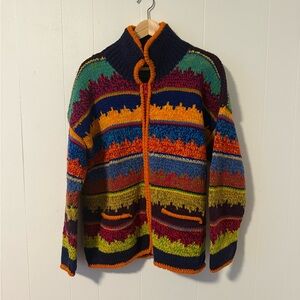 Mishka Colorful Zip-Up Sweater